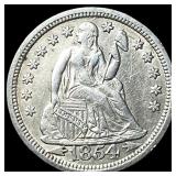 1854 Arrows Seated Liberty Dime CLOSELY UNCIRCULAT