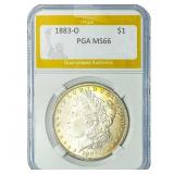 1883-O Morgan Silver Dollar PGA MS66