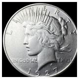 1927 Silver Peace Dollar ABOUT UNCIRCULATED