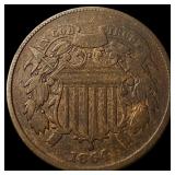 1864 Bronze Two-Cent Piece NICELY CIRCULATED