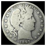 1897-O Silver Barber Half Dollar NICELY CIRCULATED