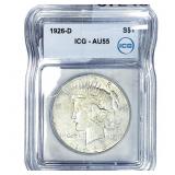1926-D Silver Peace Dollar ICG AU55