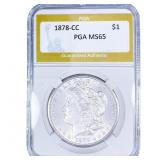 1878-CC Morgan Silver Dollar PGA MS65