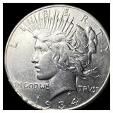 1934 Silver Peace Dollar CLOSELY UNCIRCULATED