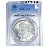 1886 Morgan Silver Dollar PCGS MS63