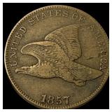 1857 Flying Eagle Cent ABOUT UNCIRCULATED