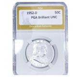 1952-D Franklin Half Dollar PGA Brilliant UNC