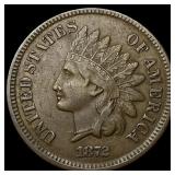 1872 Indian Head Cent NEARLY UNCIRCULATED