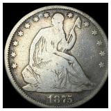 1875-CC Silver Half Dollar NICELY CIRCULATED