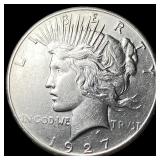 1927 Silver Peace Dollar CLOSELY UNCIRCULATED