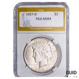 1927 Silver Peace Dollar PGA MS64