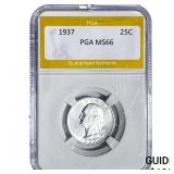 1937 Washington Silver Quarter PGA MS66