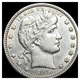 1915 Barber Silver Quarter CLOSELY UNCIRCULATED