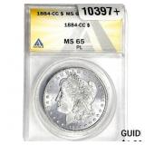 1884-CC Morgan Silver Dollar ANACS MS65 PL