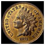 1873 Indian Head Cent CLOSELY UNCIRCULATED