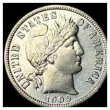 1905 Barber Dime CLOSELY UNCIRCULATED