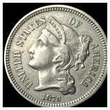 1873 Nickel Three-Cent Piece CLOSELY UNCIRCULATED