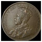 1917 Newfoundland Bronze 1 Cent CLOSELY UNCIRCULAT