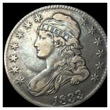 1833 Capped Bust Half Dollar NEARLY UNCIRCULATED