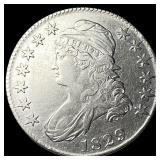 1829 Capped Bust Half Dollar NEARLY UNCIRCULATED