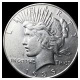 1935-S Silver Peace Dollar CLOSELY UNCIRCULATED