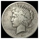 1921 Silver Peace Dollar ABOUT UNCIRCULATED