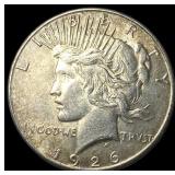 1926-S Silver Peace Dollar CHOICE AU