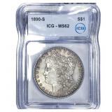 1890-S Morgan Silver Dollar ICG MS62