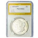 1878 8TF Morgan Silver Dollar PGA MS61