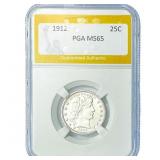 1912 Barber Quarter PGA MS65
