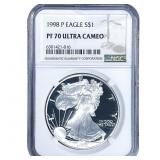 1998 Silver Eagle NGC PF70 Ultra Cameo