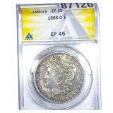 1886-O Morgan Silver Dollar ANACS EF45