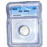 1913 Barber Dime ICG MS62