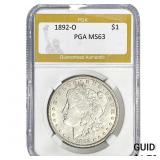1892-O Morgan Silver Dollar PGA MS63