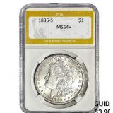 1886-S Morgan Silver Dollar PGA MS64+