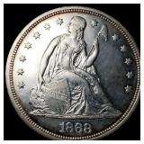 1868 Seated Liberty Dollar