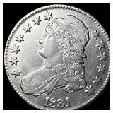 1831 Silver Capped Bust Half Dollar CLOSELY UNCIRC