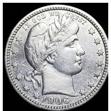 1906 Barber Silver Quarter CLOSELY UNCIRCULATED
