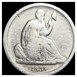 1837 Seated Liberty Dime No Stars LIGHTLY CIRCULAT