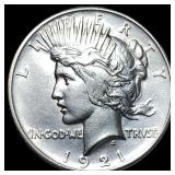 1921 Silver Peace Dollar CLOSELY UNCIRCULATED