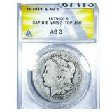 1879-CC Morgan Silver Dollar ANACS AG3