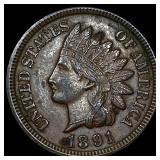 1891 Indian Head Cent CLOSELY UNCIRCULATED