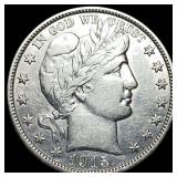1915-D Silver Barber Half Dollar NEARLY UNCIRCULAT