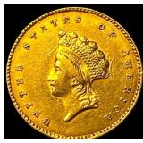1855 Gold $1 Indian Princess Head Type 2 UNCIRCULA