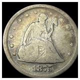 1875-S Silver Twenty Cent Piece LIGHTLY CIRCULATED