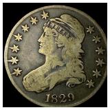 1829 Capped Bust Half Dollar NICELY CIRCULATED