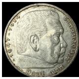 1939 Germany Silver 5 Reichsmark