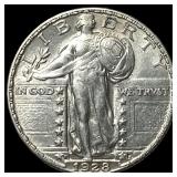 1928-S Silver Standing Liberty Quarter CHOICE BU