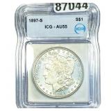 1897-S Morgan Silver Dollar ICG AU55