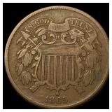 1865 Two-Cent Piece NICELY CIRCULATED
